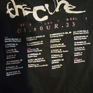 The Cure tour 2023 t shirt